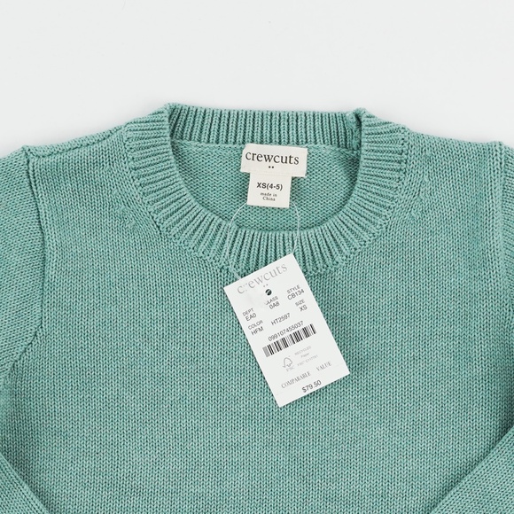 New CREWCUTS JCREW $79 Girls Size XS Sparkle Ruffle-Hem Sweater CB134 - Picture 3 of 4